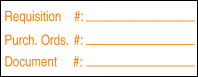 requisition stamp size 27mmx70mm