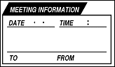meeting information stamp form size 24mmx58mm