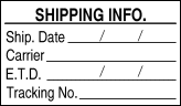 shipping information form stamp size 34mmx58mm