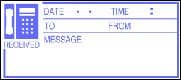 telephone message form stamp size 40mmx90mm