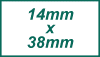 stamp size 14x38mm