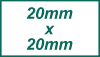 stamp size 20x20mm